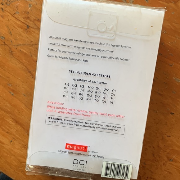 FREE W/PURCHASE❤️ Alphabet Fridge Magnets - Picture 4 of 4